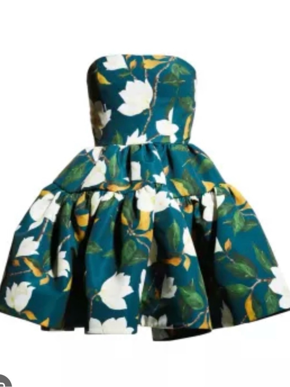 Oscar de la renta magnolia print cocktail dress size 2 XS - Sarah Jessica Parker